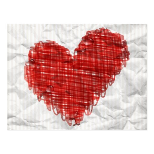 Scribble Heart Postcard
