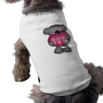 scribble hearts love bear pet clothing