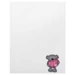 scribble hearts love bear letterhead template