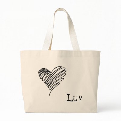 scribble, Luv Canvas Bag by the_ADD_pengiun