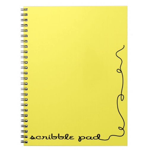 Scribble Pad Yellow Notebook Zazzle