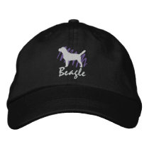 Scribbled Beagle Embroidered Baseball Caps