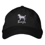 Scribbled Beagle embroidered hats