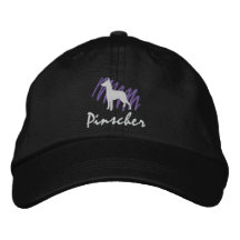 Scribbled German Pinscher Embroidered Hats