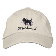 Scribbled Otterhound Embroidered Hats