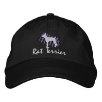 Scribbled Rat Terrier Embroidered Baseball Caps