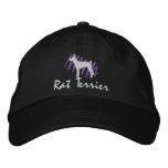 Scribbled Rat Terrier Embroidered Baseball Caps