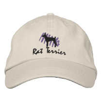 Scribbled Rat Terrier Embroidered Baseball Cap