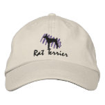 Scribbled Rat Terrier Embroidered Baseball Cap