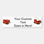 Scribbled red pepper bumper stickers