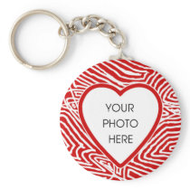 Scribbleprint Heart Border Keychain Template