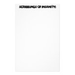 Scribblings of insanity! customized stationery
