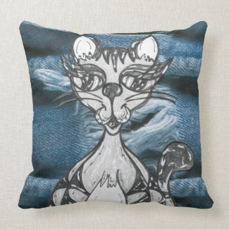 Scribby Cat 14 Pillow mojo_throwpillow