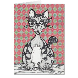 Scribby Cat 2 Card card