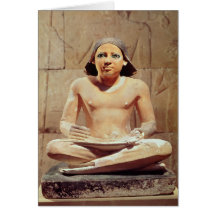 Scribe seated cross-legged card