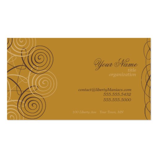 Script & Calligraphy Business Cards (front side)