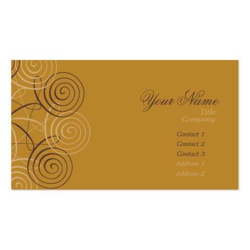 Script & Calligraphy Business Cards (front side)