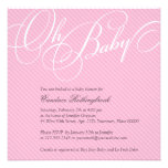 Script Diagonals in Blush Baby Shower Invitation