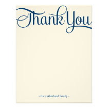 Script Flat Thank You - with photo invitations