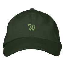 Script-Letter W Embroidered Hats