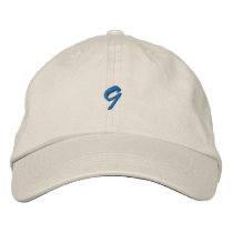 Script-Number 9 embroidered hats by ZazzleEmbroidery Script-Number 9 embroidered hats