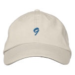 Script-Number 9 Embroidered Hat