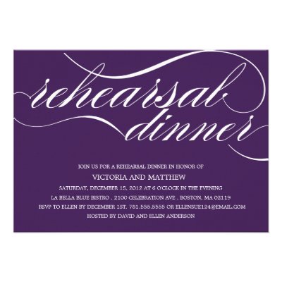 SCRIPT | REHEARSAL DINNER INVITATION