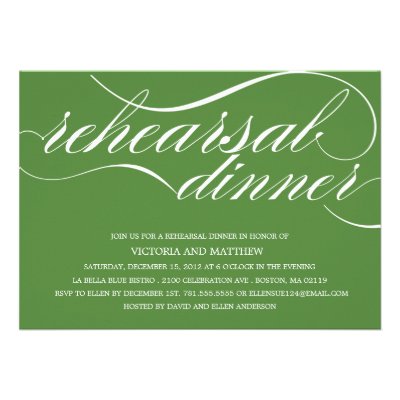 SCRIPT | REHEARSAL DINNER INVITATION