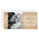 Script Swirls Vintage Sepia Christmas photo card