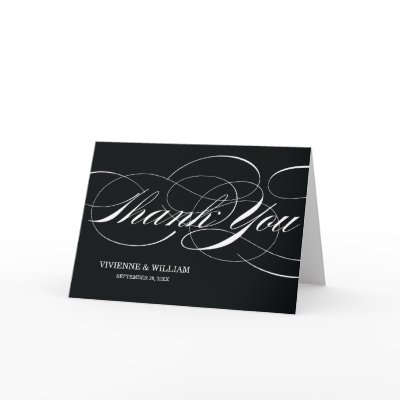 SCRIPT THANKS | WEDDING THANK YOU NOTE CARDS