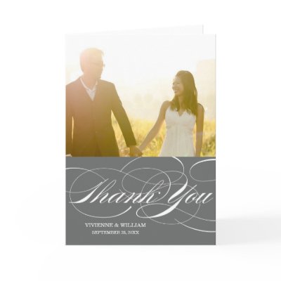 SCRIPT THANKS | WEDDING THANK YOU PHOTO CARD