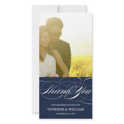 SCRIPT THANKS | WEDDING THANK YOU PHOTO CARD