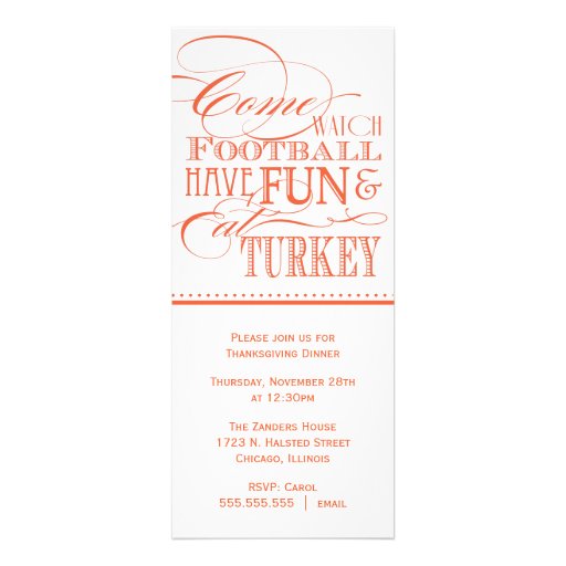 Script Thanksgiving Dinner Invitation (front side)