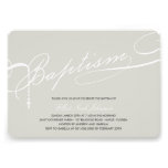 Scripted Baptism Rosary Cross Stylish Invitation