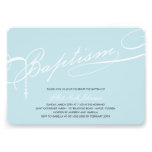 Scripted Baptism Rosary Cross Stylish Invitation