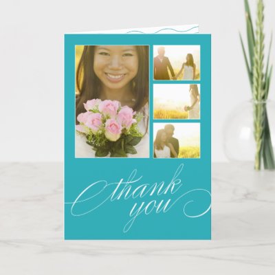 SCRIPTED COLLAGE | WEDDING THANK YOU CARD
