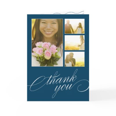 SCRIPTED COLLAGE | WEDDING THANK YOU CARD