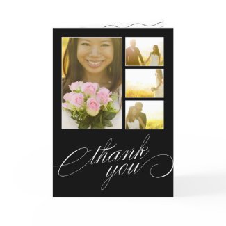 SCRIPTED COLLAGE | WEDDING THANK YOU CARD