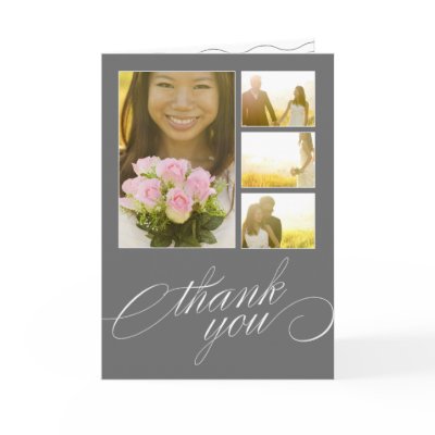 SCRIPTED COLLAGE | WEDDING THANK YOU CARD