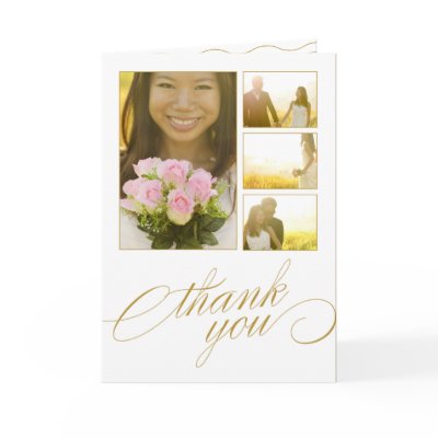 SCRIPTED COLLAGE | WEDDING THANK YOU CARD