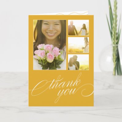 SCRIPTED COLLAGE | WEDDING THANK YOU CARD
