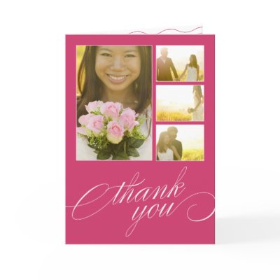 SCRIPTED COLLAGE | WEDDING THANK YOU CARD