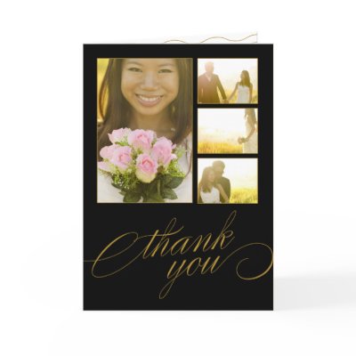 SCRIPTED COLLAGE | WEDDING THANK YOU CARD