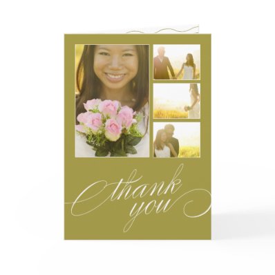 SCRIPTED COLLAGE | WEDDING THANK YOU CARD