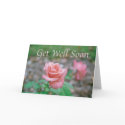 Scripture card -- Get Well Soon with rose