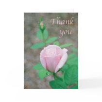 Scripture card - Thank You with light pink rose