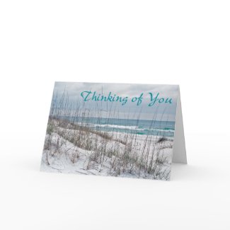 Scripture card -- Thinking of you -beach card