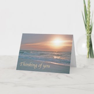 Scripture card -- Thinking of You with sunrise card