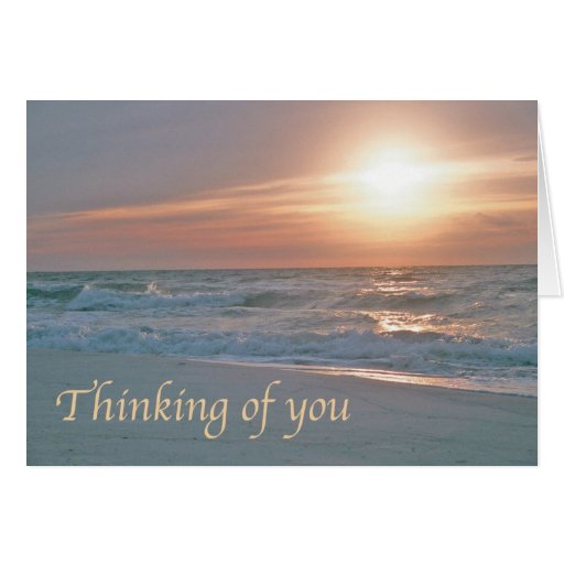 Scripture card  Thinking of You with sunrise  Zazzle