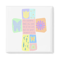 Scripture Cross magnet